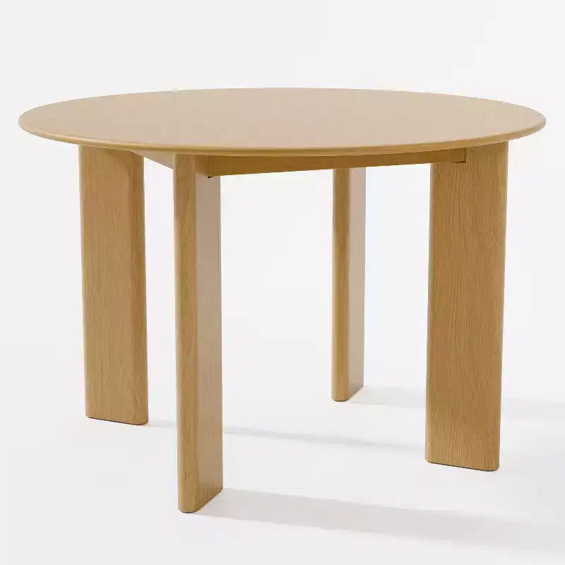 PexFix Solid Wood Farmhouse Dining Table Round Wood Top for Modern Dining Rooms & Family Gatherings