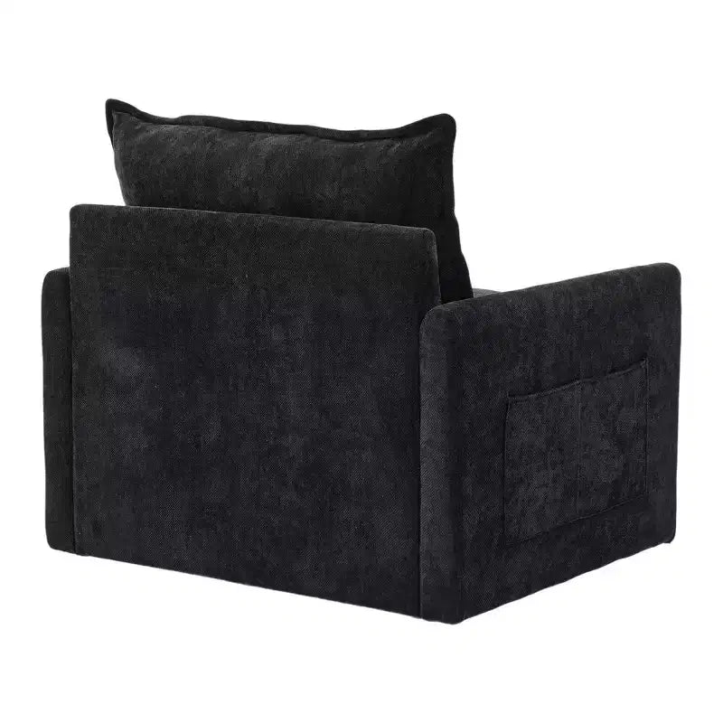 Modern Swivel Accent Chair with Cushioned Seat, Chenille Single Sofa Chair, 360 Rotating Barrel Chair for Living Room or Apartment-Panipeachy