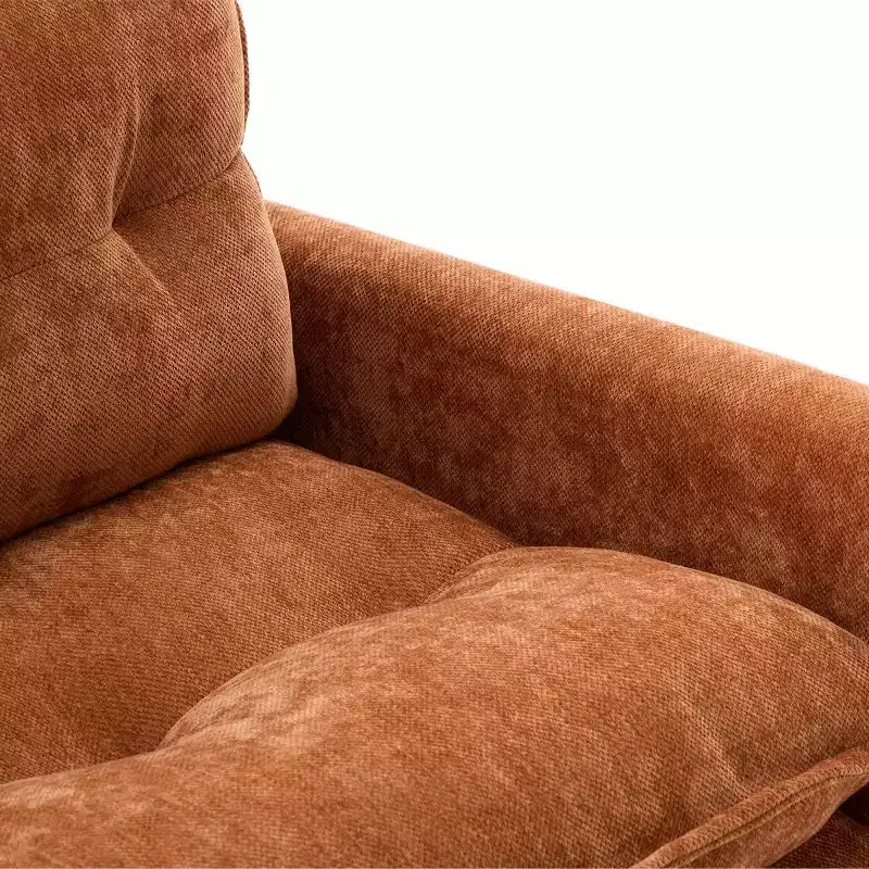 Modern Swivel Accent Chair with Cushioned Seat, Chenille Single Sofa Chair, 360 Rotating Barrel Chair for Living Room or Apartment-Panipeachy