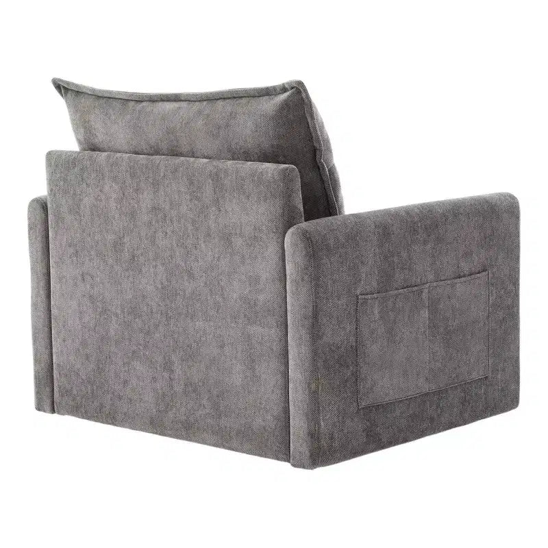 Modern Swivel Accent Chair with Cushioned Seat, Chenille Single Sofa Chair, 360 Rotating Barrel Chair for Living Room or Apartment-Panipeachy
