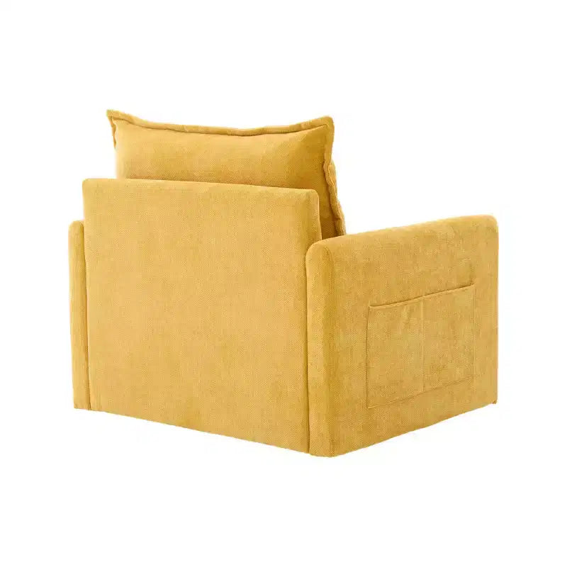 Modern Swivel Accent Chair with Cushioned Seat, Chenille Single Sofa Chair, 360 Rotating Barrel Chair for Living Room or Apartment-Panipeachy