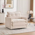 Modern Swivel Accent Chair with Cushioned Seat, Chenille Single Sofa Chair, 360 Rotating Barrel Chair for Living Room or Apartment-Panipeachy
