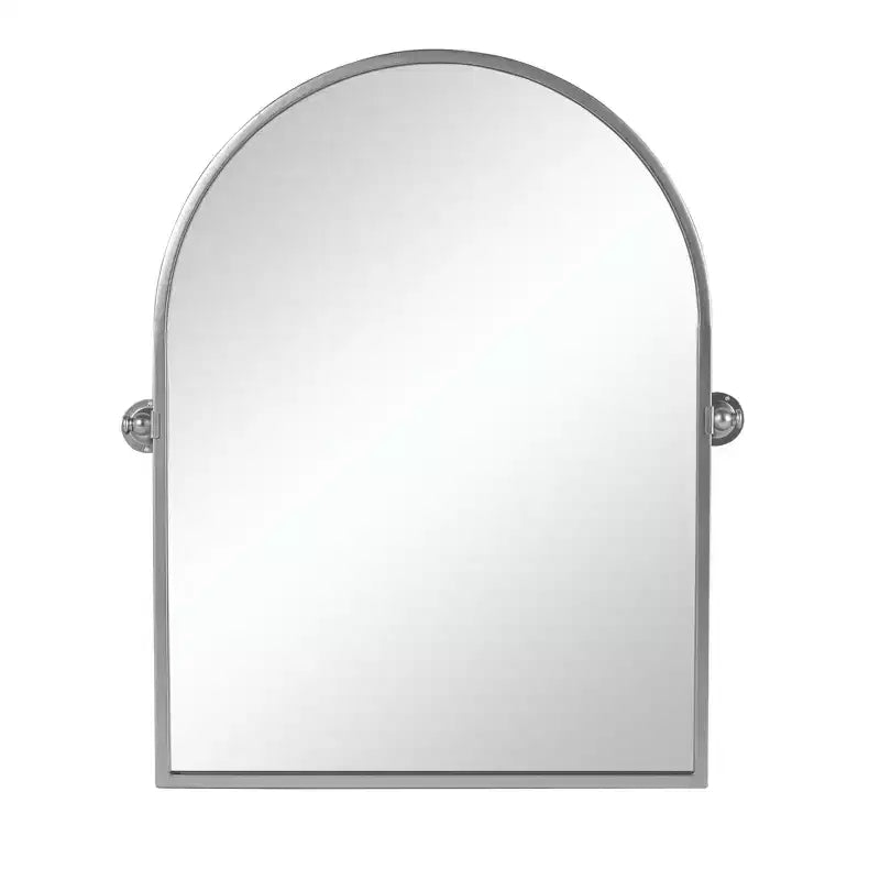 HomeRoots 36 Silver Metal Arch Tilting Framed Accent Mirror