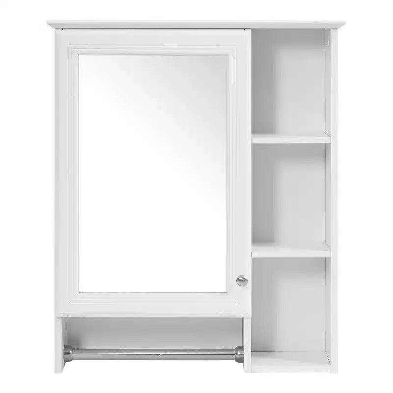 GDFStudio Nataly 24 Minimalist 3-in-1 Bathroom Mirror Cabinet with High-Define Mirror and Tower Bar