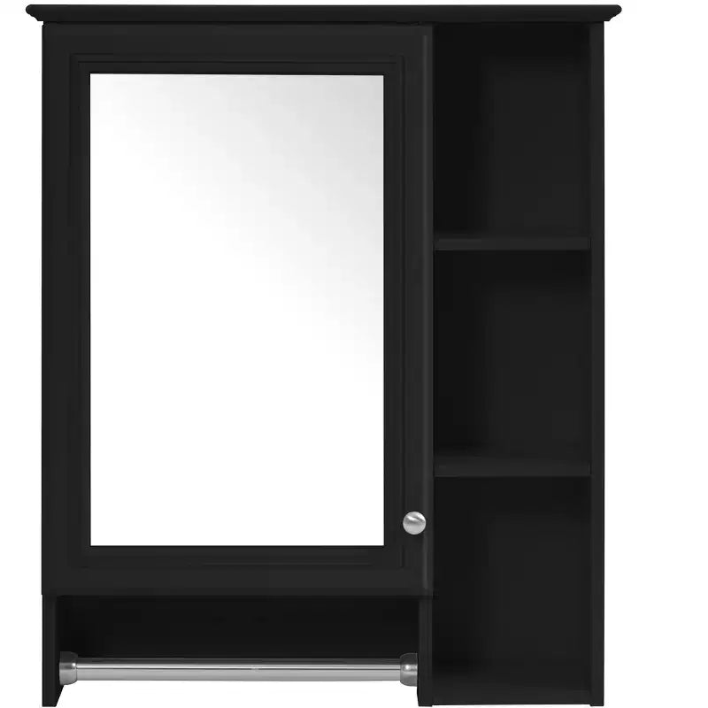 GDFStudio Nataly 24 Minimalist 3-in-1 Bathroom Mirror Cabinet with High-Define Mirror and Tower Bar