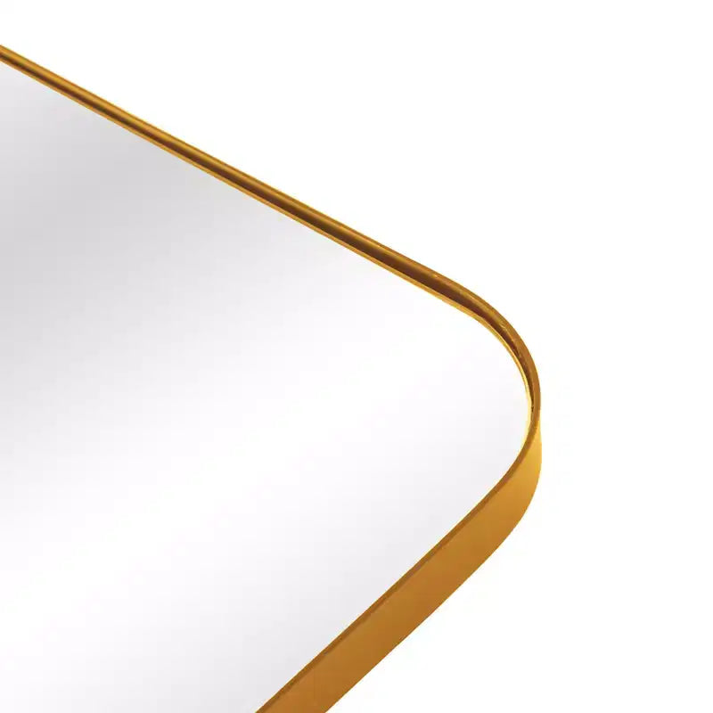 HomeRoots 32 Gold Iron Tilting Framed Accent Mirror