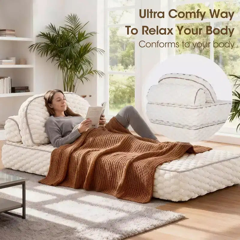 Ora Maison Convertible Sleeper Chair  Foldable Floor Sofa Bed with Pillow for Gaming & Nap