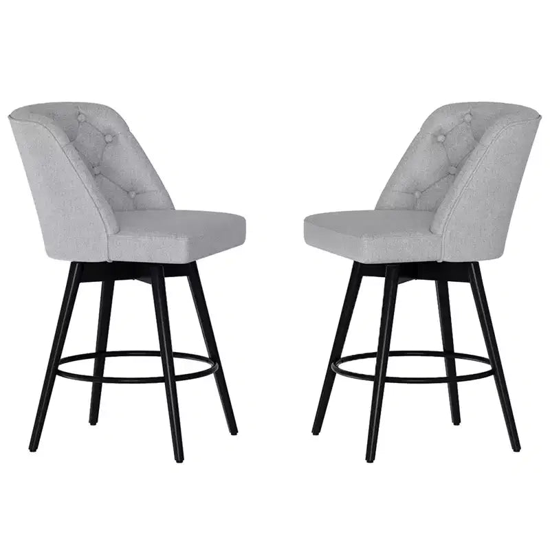 Swivel Bar Stools with Backs,26 Counter Height Bar Stools Set of 2,Modern Kitchen Island Chairs for Kitchen Island