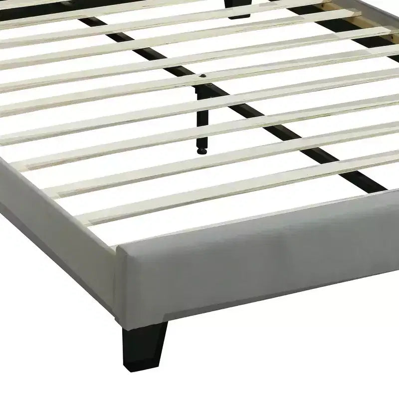 GDFStudio Lucas Contemporary Wood Upholstered Platform Bed With Tufted Headboard