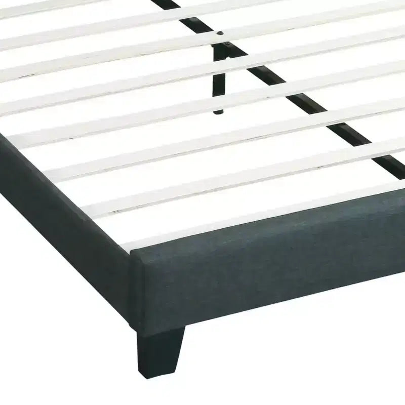 GDFStudio Lucas Contemporary Wood Upholstered Platform Bed With Tufted Headboard