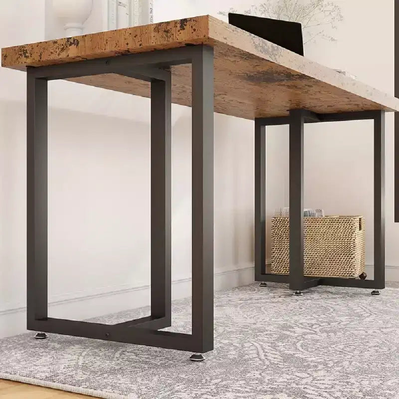 2 Pieces Metal Table Legs 28 x 24 Heavy-Duty T-Shape Desk Legs Industrial Furniture Legs