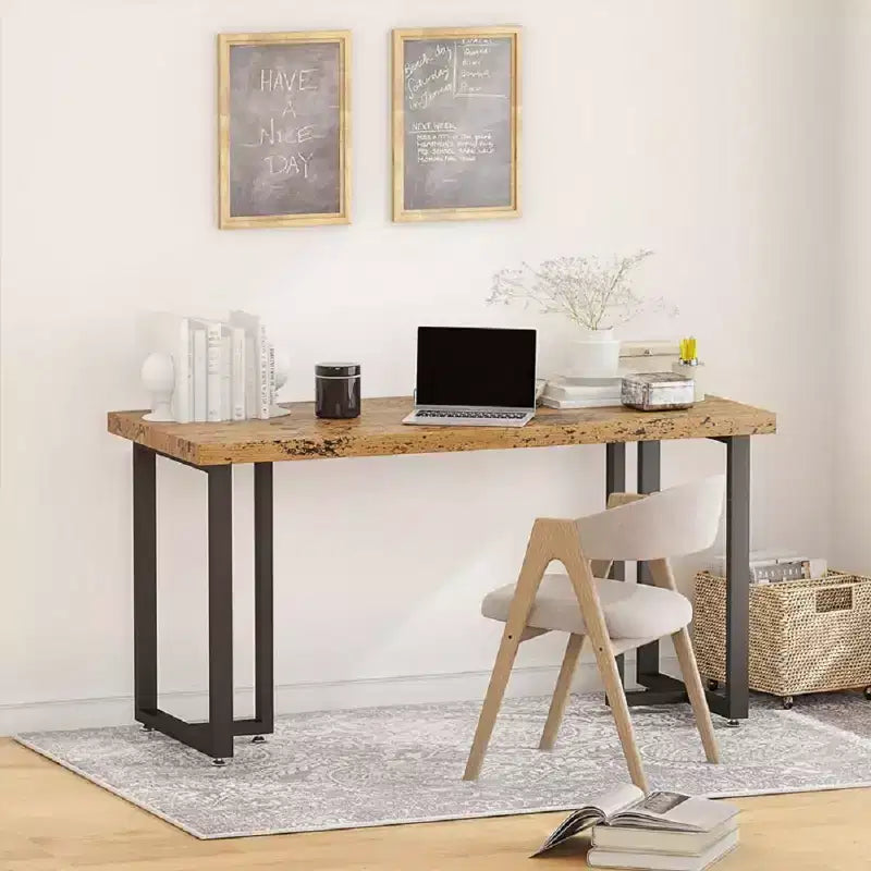 2 Pieces Metal Table Legs 28 x 24 Heavy-Duty T-Shape Desk Legs Industrial Furniture Legs