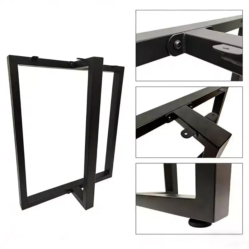 2 Pieces Metal Table Legs 28 x 24 Heavy-Duty T-Shape Desk Legs Industrial Furniture Legs