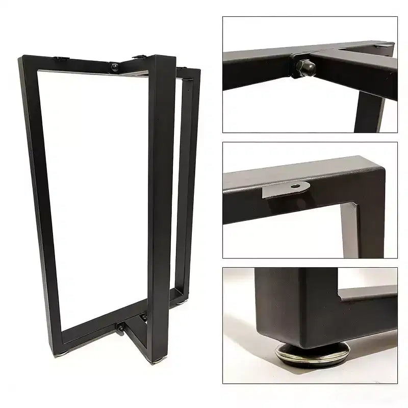 2 Pieces Metal Table Legs 28 x 24 Heavy-Duty T-Shape Desk Legs Industrial Furniture Legs