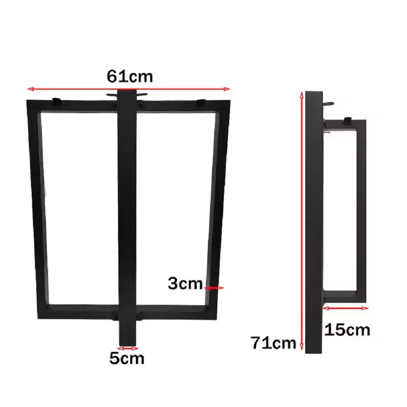 2 Pieces Metal Table Legs 28 x 24 Heavy-Duty T-Shape Desk Legs Industrial Furniture Legs