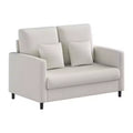 Mid Century Loveseat Sofa for Small Spaces 52, Solid Wood Frame, Tool-Free Assembly