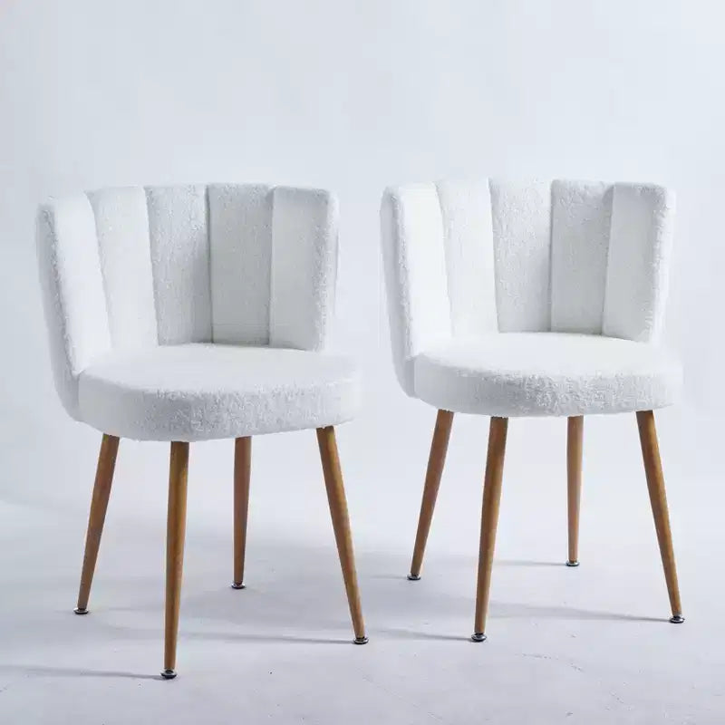 Set of 2 Modern Dining Chairs with Ergonomic Seat Design, Short Hair Cushions, and Comfortable Backrest