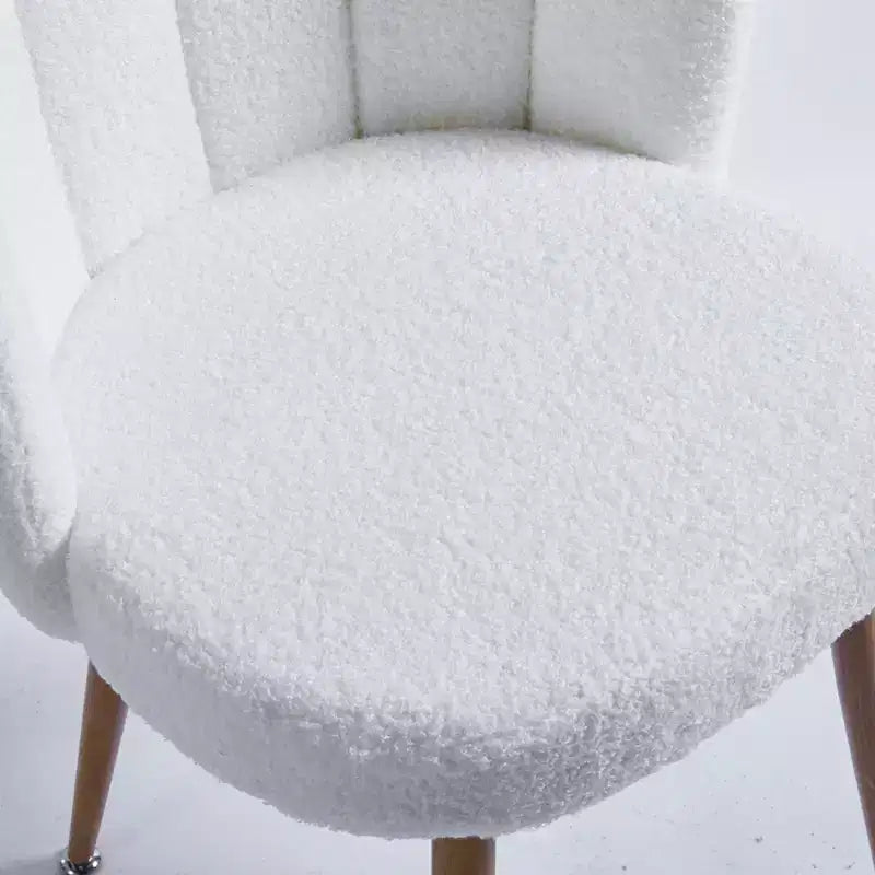 Set of 2 Modern Dining Chairs with Ergonomic Seat Design, Short Hair Cushions, and Comfortable Backrest