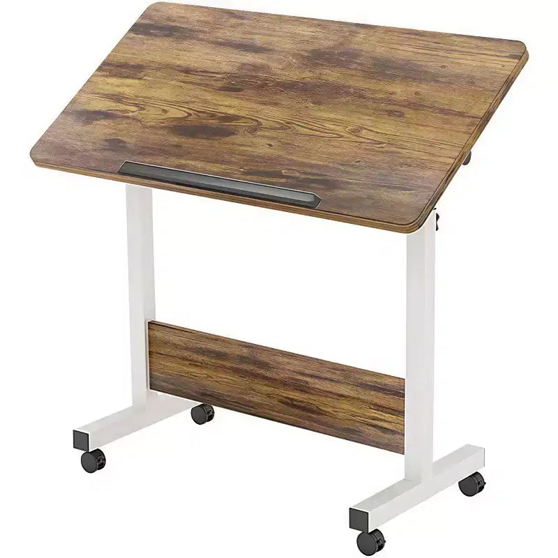 Adjustable Height Rolling Standing Desk with Wheels - Foldable Ergonomic Computer Table for Small Space Home Office