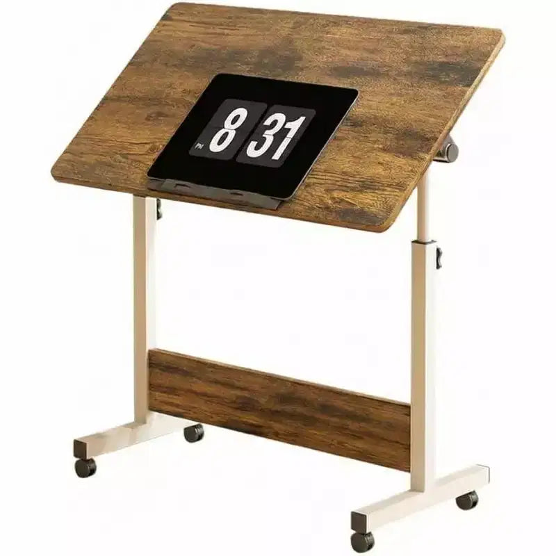 Adjustable Height Rolling Standing Desk with Wheels - Foldable Ergonomic Computer Table for Small Space Home Office