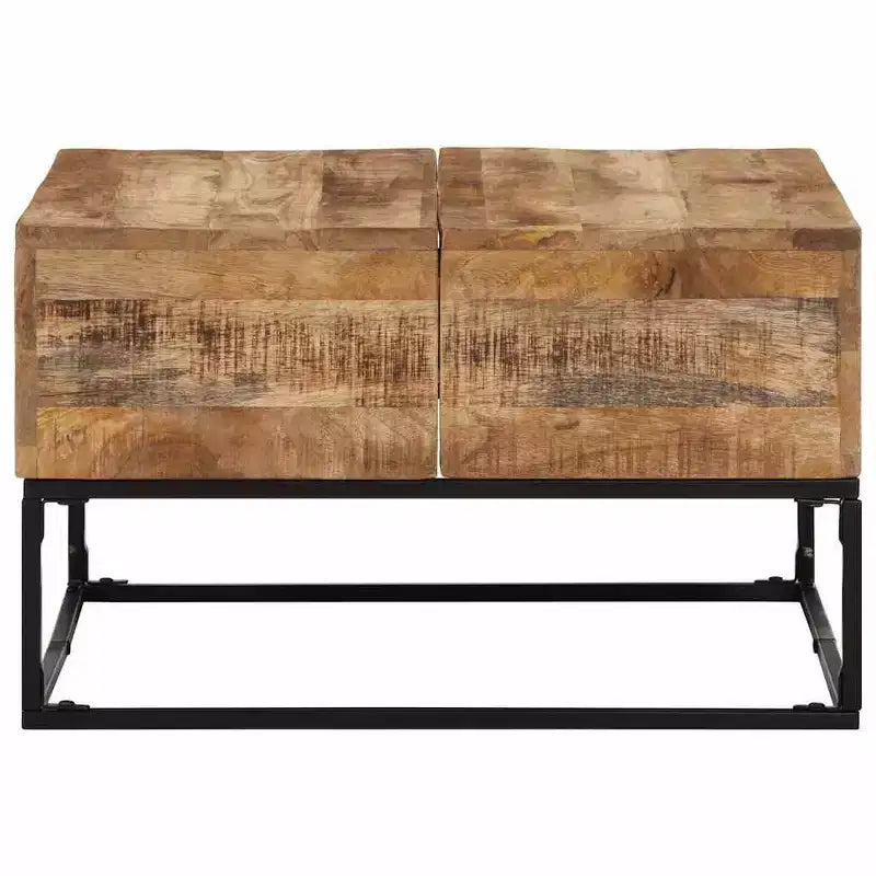 vidaXL Coffee Table Rough mango wood Rough mango wood Medium