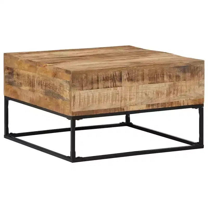 vidaXL Table basse Bois de manguier brut Bois de manguier brut Moyenne