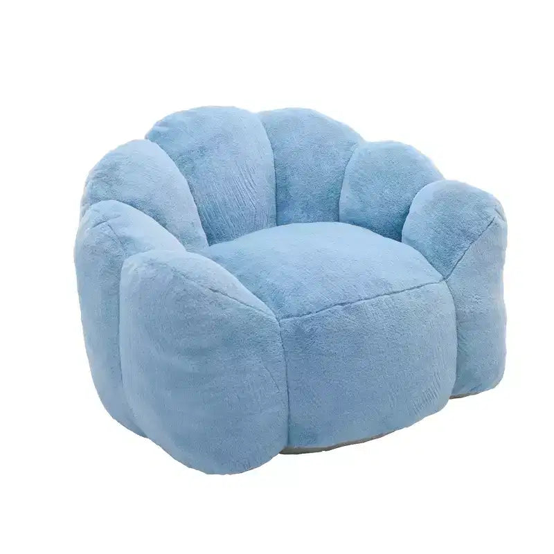 Lotus-Shaped Compression Bean Bag Chair with Handle for Adults, No Assembly, Easy Move, Floor Sofa for Living Room Bedroom