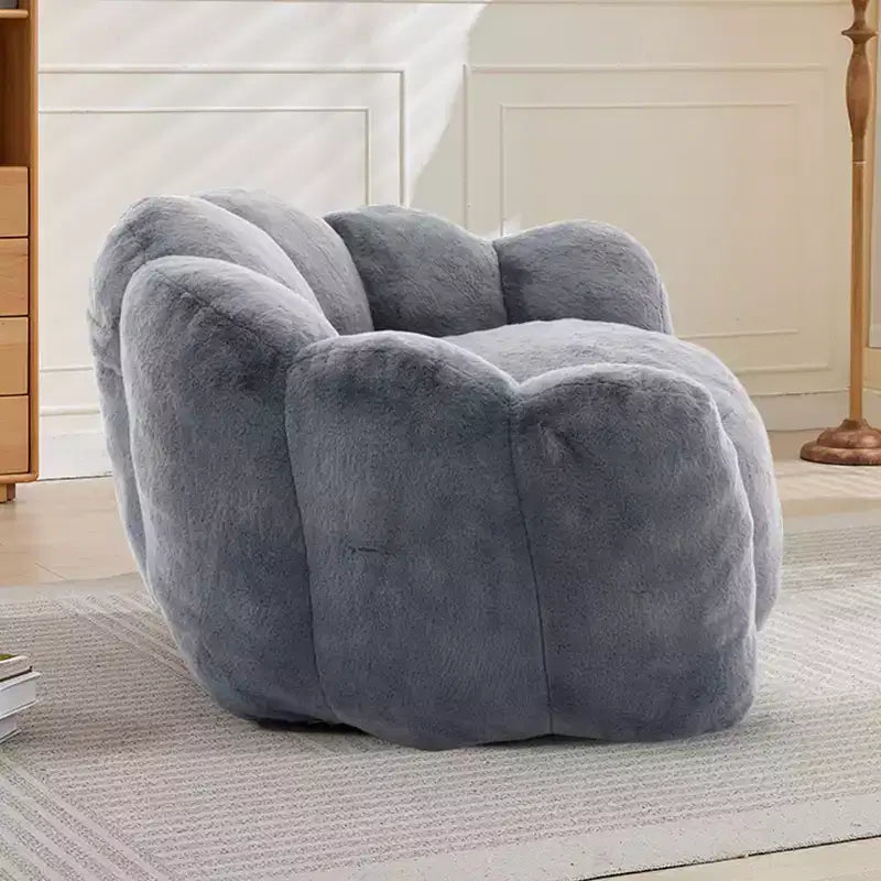Lotus-Shaped Compression Bean Bag Chair with Handle for Adults, No Assembly, Easy Move, Floor Sofa for Living Room Bedroom