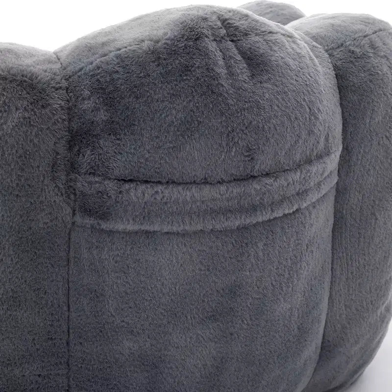 Lotus-Shaped Compression Bean Bag Chair with Handle for Adults, No Assembly, Easy Move, Floor Sofa for Living Room Bedroom