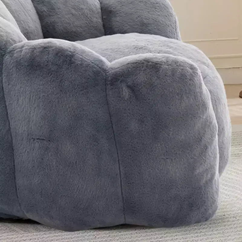 Lotus-Shaped Compression Bean Bag Chair with Handle for Adults, No Assembly, Easy Move, Floor Sofa for Living Room Bedroom