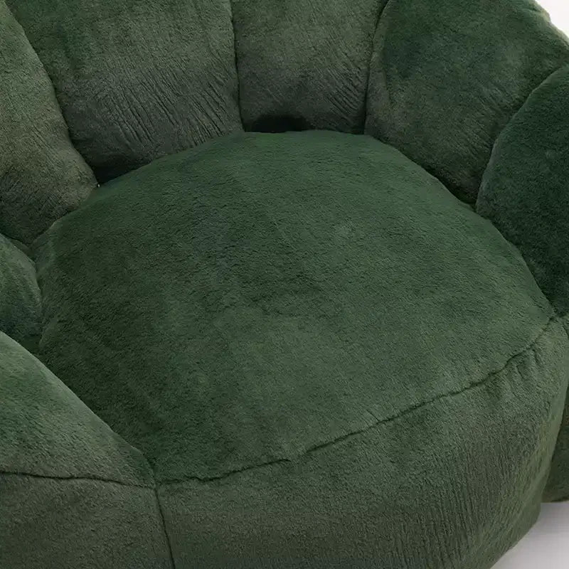 Lotus-Shaped Compression Bean Bag Chair with Handle for Adults, No Assembly, Easy Move, Floor Sofa for Living Room Bedroom