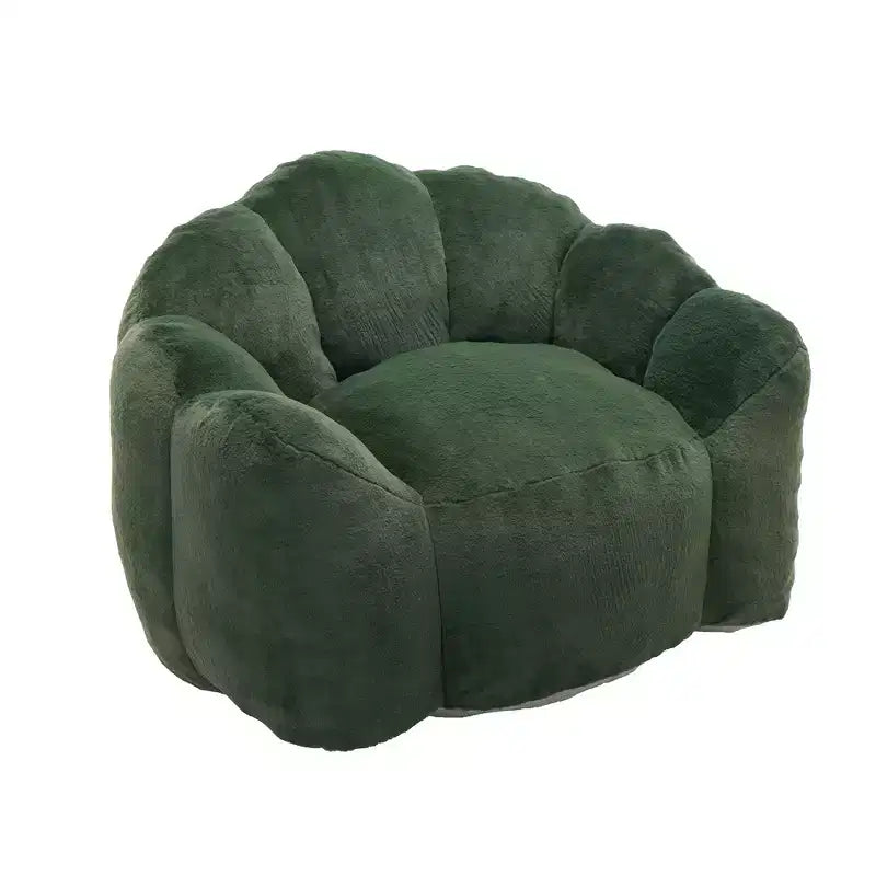 Lotus-Shaped Compression Bean Bag Chair with Handle for Adults, No Assembly, Easy Move, Floor Sofa for Living Room Bedroom