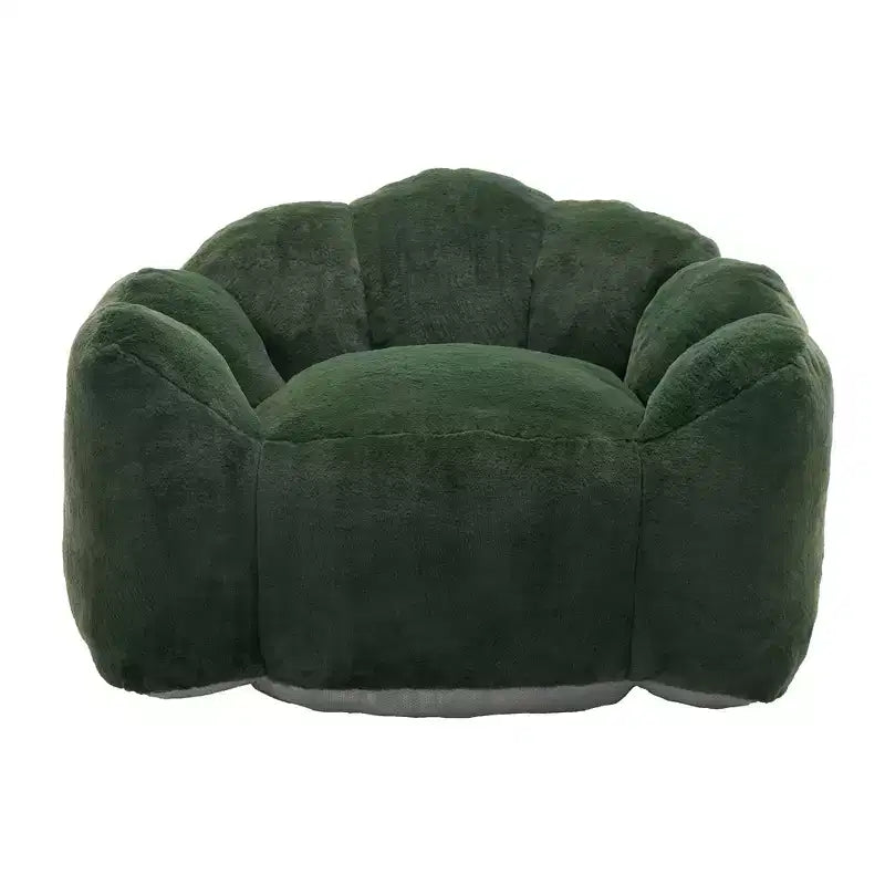 Lotus-Shaped Compression Bean Bag Chair with Handle for Adults, No Assembly, Easy Move, Floor Sofa for Living Room Bedroom