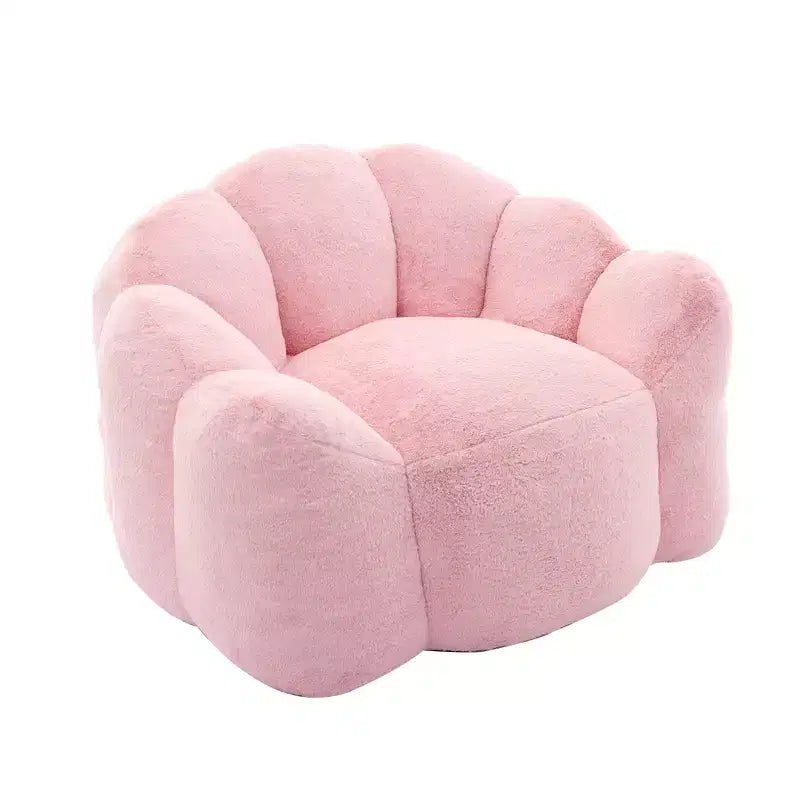 Lotus-Shaped Compression Bean Bag Chair with Handle for Adults, No Assembly, Easy Move, Floor Sofa for Living Room Bedroom