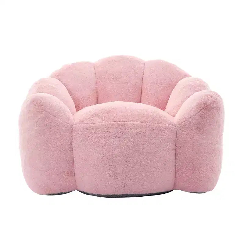 Lotus-Shaped Compression Bean Bag Chair with Handle for Adults, No Assembly, Easy Move, Floor Sofa for Living Room Bedroom