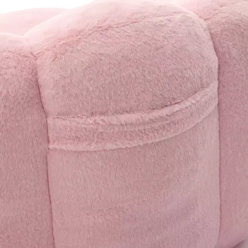 Lotus-Shaped Compression Bean Bag Chair with Handle for Adults, No Assembly, Easy Move, Floor Sofa for Living Room Bedroom