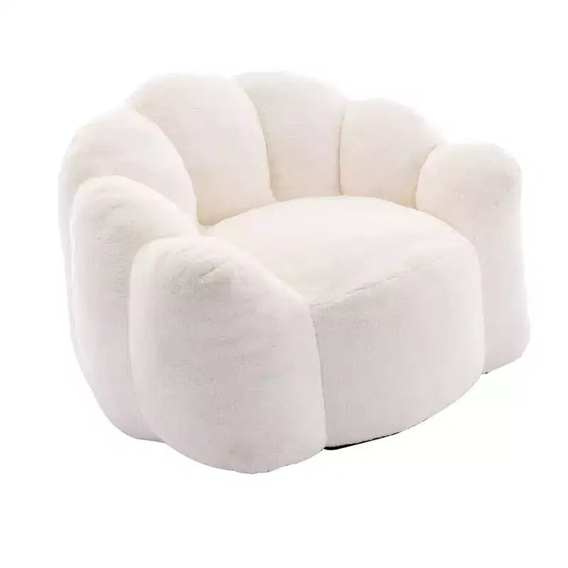 Lotus-Shaped Compression Bean Bag Chair with Handle for Adults, No Assembly, Easy Move, Floor Sofa for Living Room Bedroom