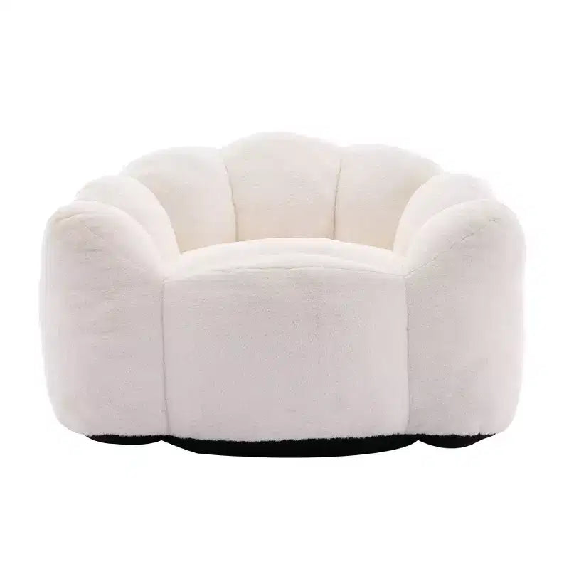 Lotus-Shaped Compression Bean Bag Chair with Handle for Adults, No Assembly, Easy Move, Floor Sofa for Living Room Bedroom
