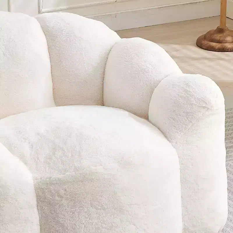 Lotus-Shaped Compression Bean Bag Chair with Handle for Adults, No Assembly, Easy Move, Floor Sofa for Living Room Bedroom