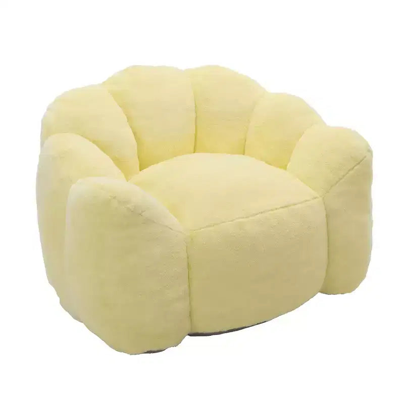 Lotus-Shaped Compression Bean Bag Chair with Handle for Adults, No Assembly, Easy Move, Floor Sofa for Living Room Bedroom