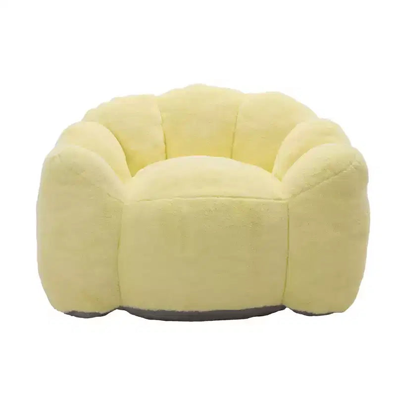 Lotus-Shaped Compression Bean Bag Chair with Handle for Adults, No Assembly, Easy Move, Floor Sofa for Living Room Bedroom