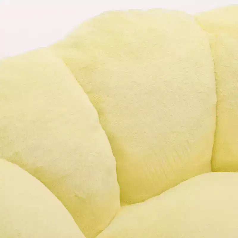 Lotus-Shaped Compression Bean Bag Chair with Handle for Adults, No Assembly, Easy Move, Floor Sofa for Living Room Bedroom