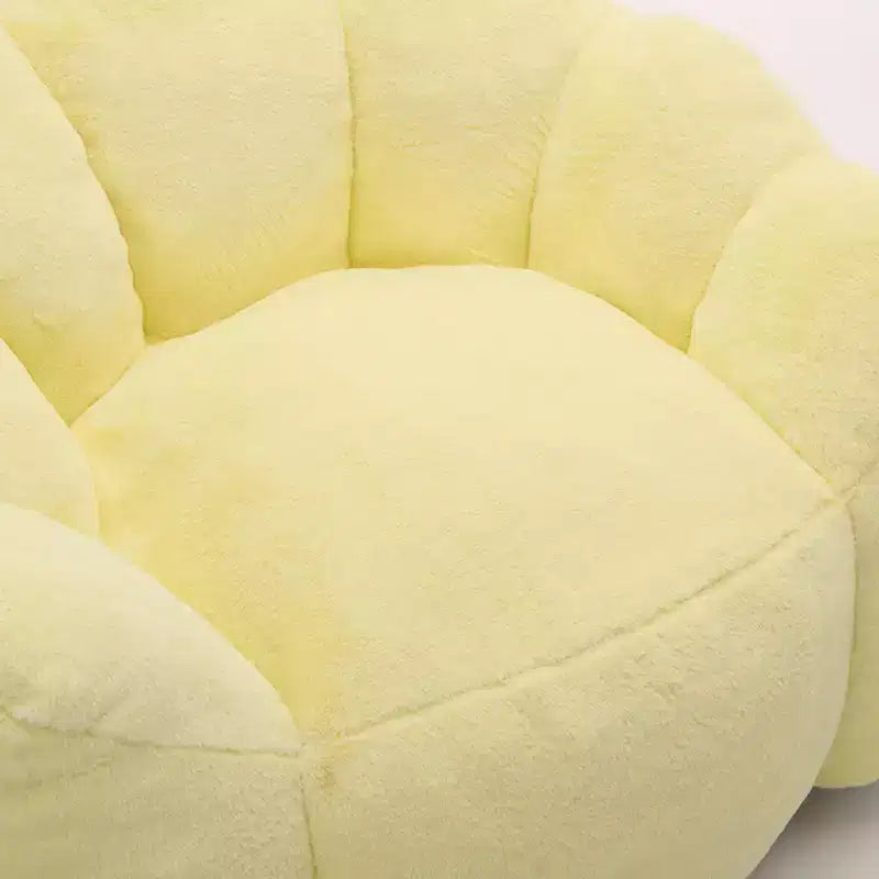 Lotus-Shaped Compression Bean Bag Chair with Handle for Adults, No Assembly, Easy Move, Floor Sofa for Living Room Bedroom