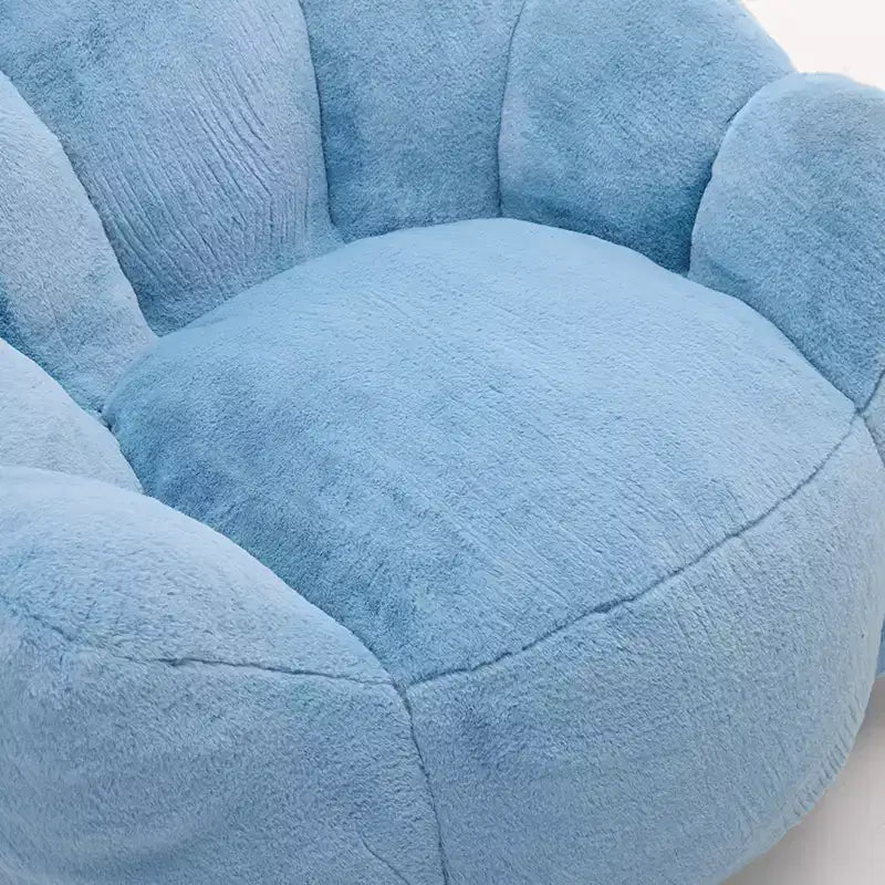 Lotus-Shaped Compression Bean Bag Chair with Handle for Adults, No Assembly, Easy Move, Floor Sofa for Living Room Bedroom