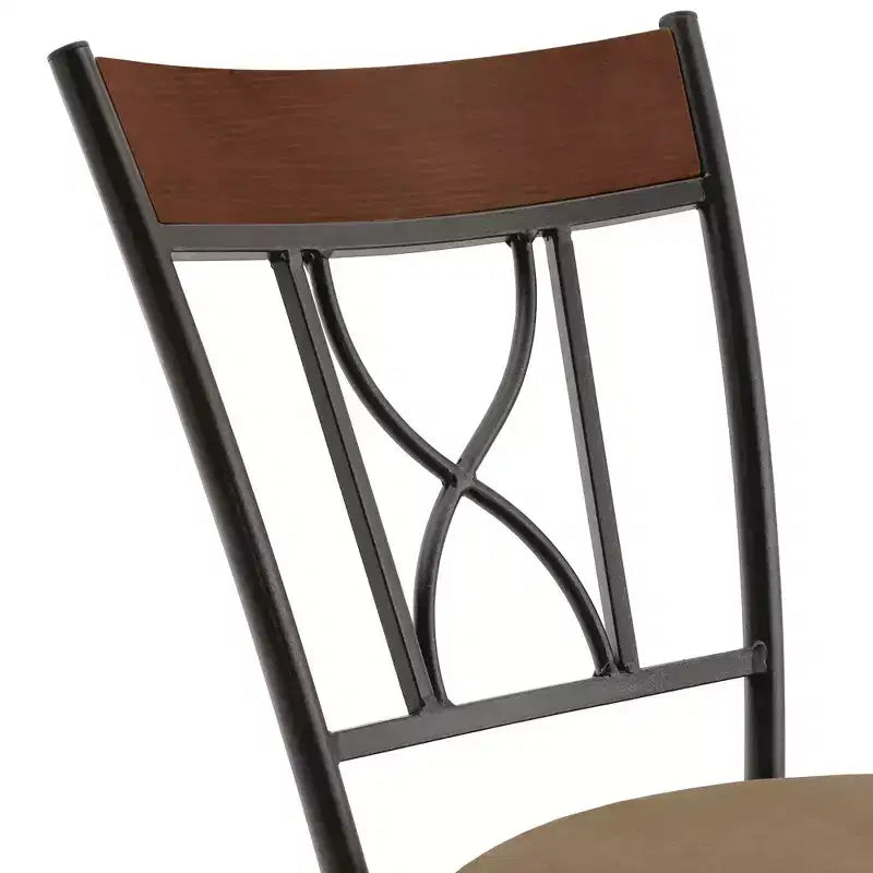 Sheen Curve X-Back Bar Stool - Set of 3 - Black/Brown - iNSPIRE Q