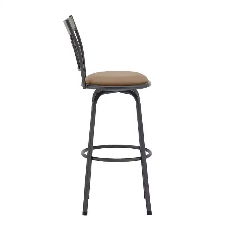 Sheen Curve X-Back Bar Stool - Set of 3 - Black/Brown - iNSPIRE Q