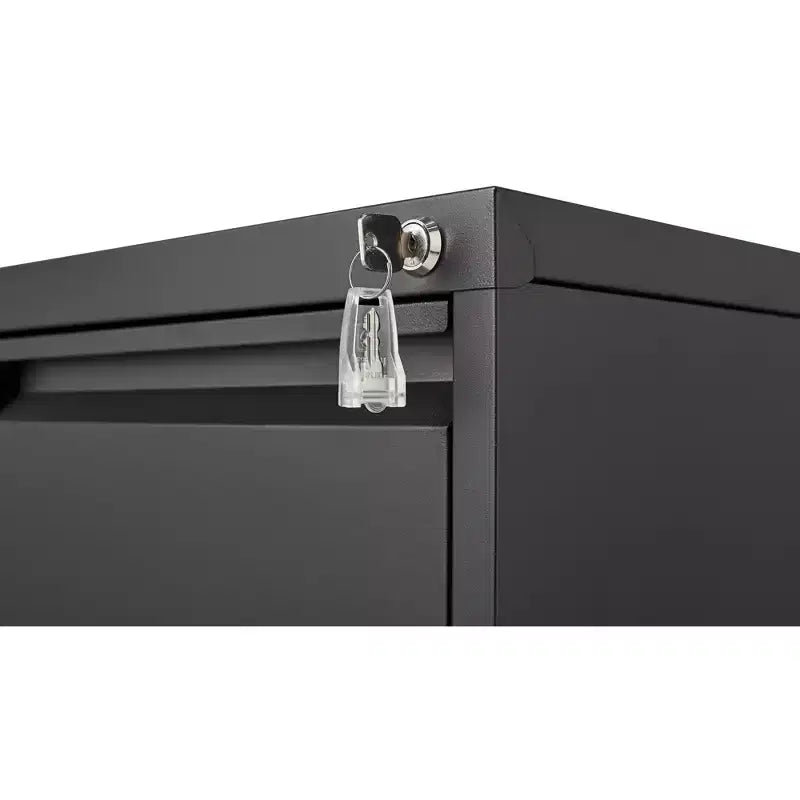 3 Drawer Vertical File Cabinet with Lock, White Metal Filing Cabinet with Drawers for Home Office, Lockable Storage Cabinet