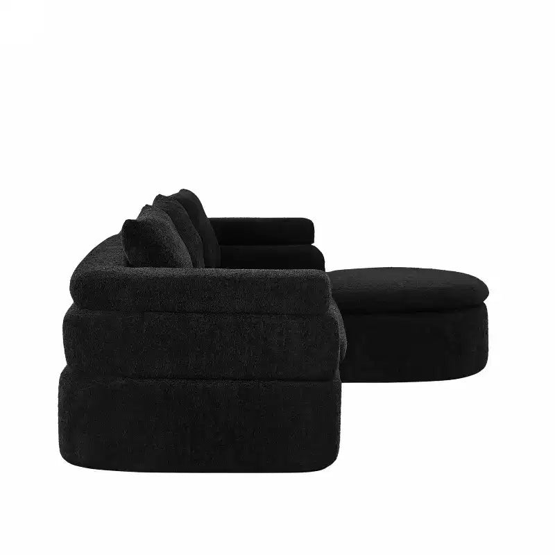 Christopher Knight Home Evelyne 106 Modern 4-Seater L Shaped Sectional Sofas with 3 Pillows