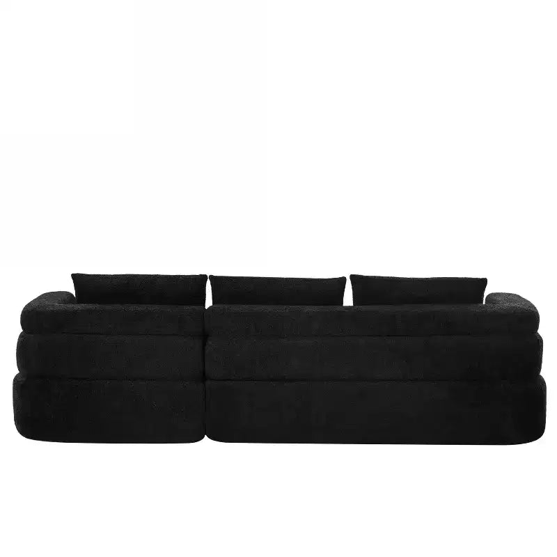 Christopher Knight Home Evelyne 106 Modern 4-Seater L Shaped Sectional Sofas with 3 Pillows