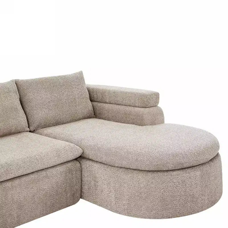 Christopher Knight Home Evelyne 106 Modern 4-Seater L Shaped Sectional Sofas with 3 Pillows